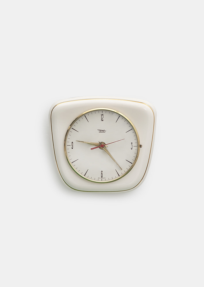 100350. diehl electro porcelain clock 60&#039;s