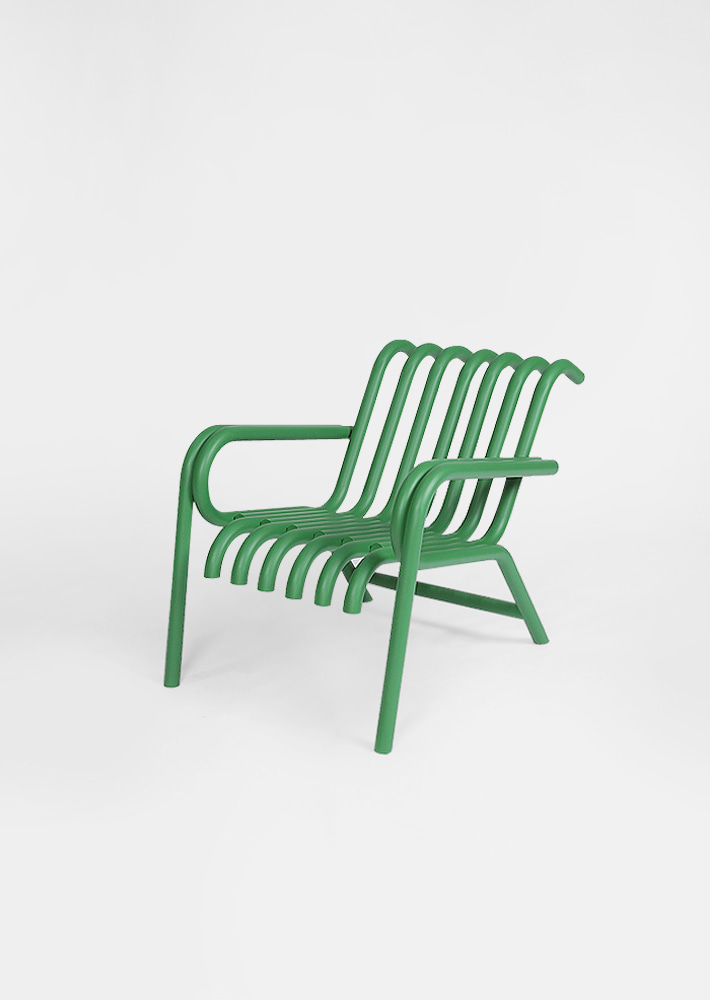 100013. Raft Lounge Chair - Green Matt