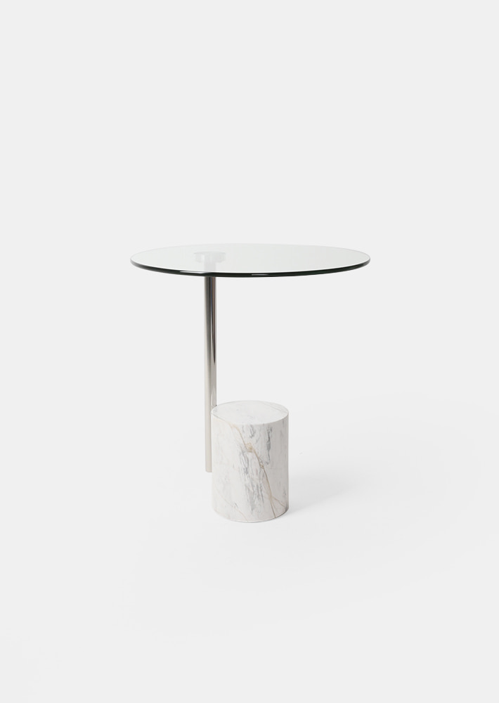 100095. Glass Coffee Table Marble (white)
